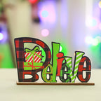 Noel Letters Wooden Santa & Gift Motifs