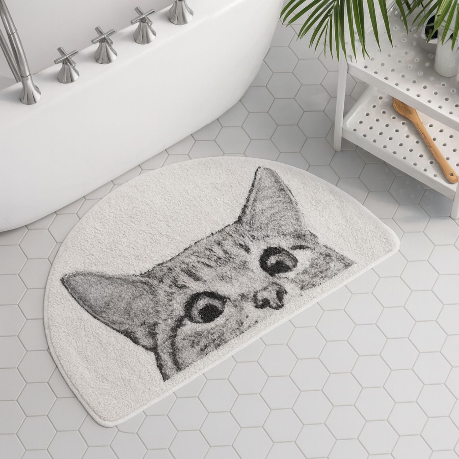 Non-Slip Absorbent Bath Mat (Machine Washable)
