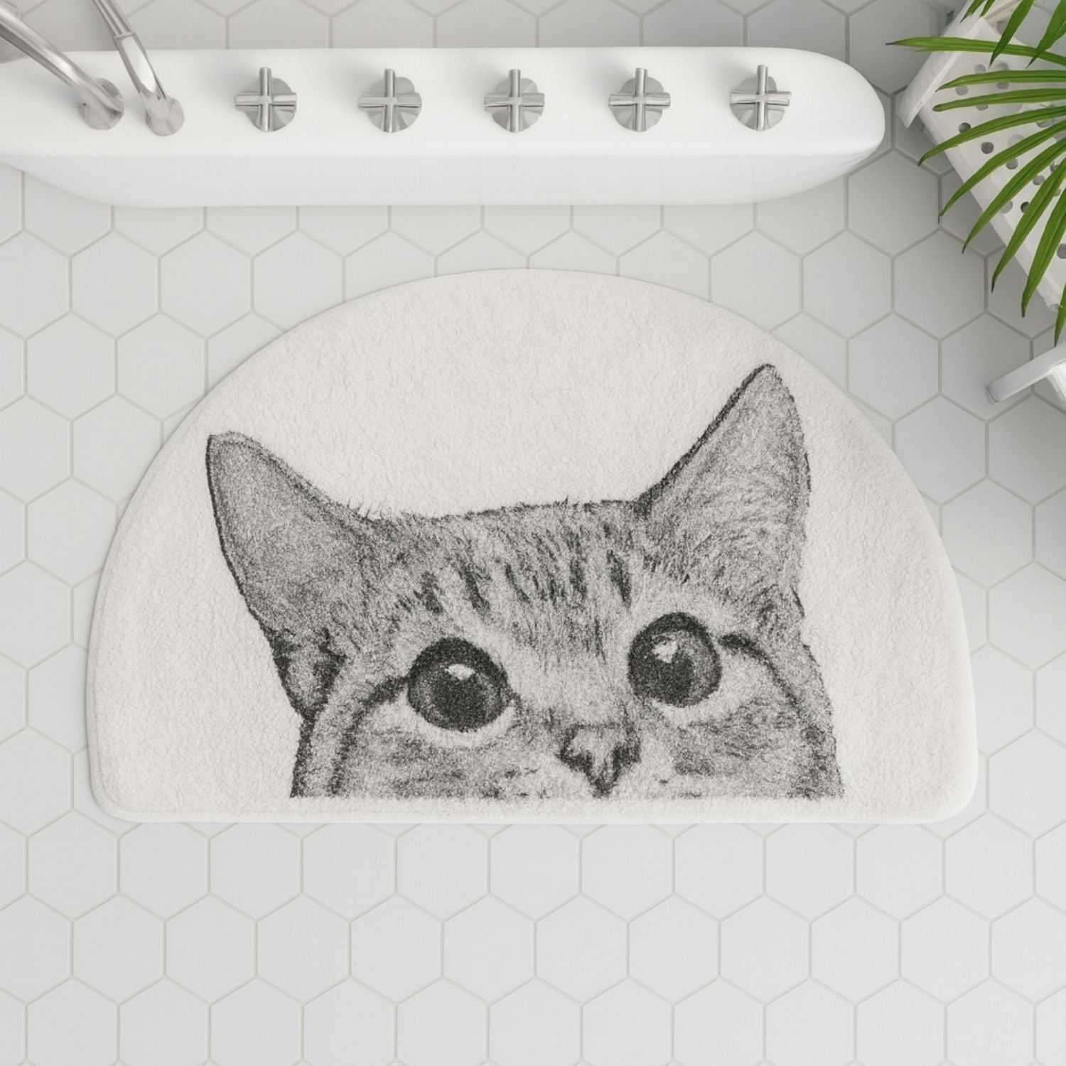 Non-Slip Absorbent Bath Mat (Machine Washable)
