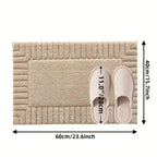 Non-Slip Flocked Stripe Bath Rug