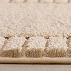 Non-Slip Flocked Stripe Bath Rug