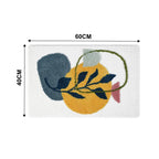 Non-Slip Floral Microfiber Bath Mat (Machine Washable)