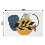 Non-Slip Floral Microfiber Bath Mat (Machine Washable)