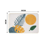 Non-Slip Floral Microfiber Bath Mat (Machine Washable)