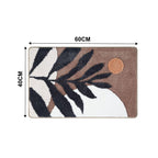 Non-Slip Floral Microfiber Bath Mat (Machine Washable)