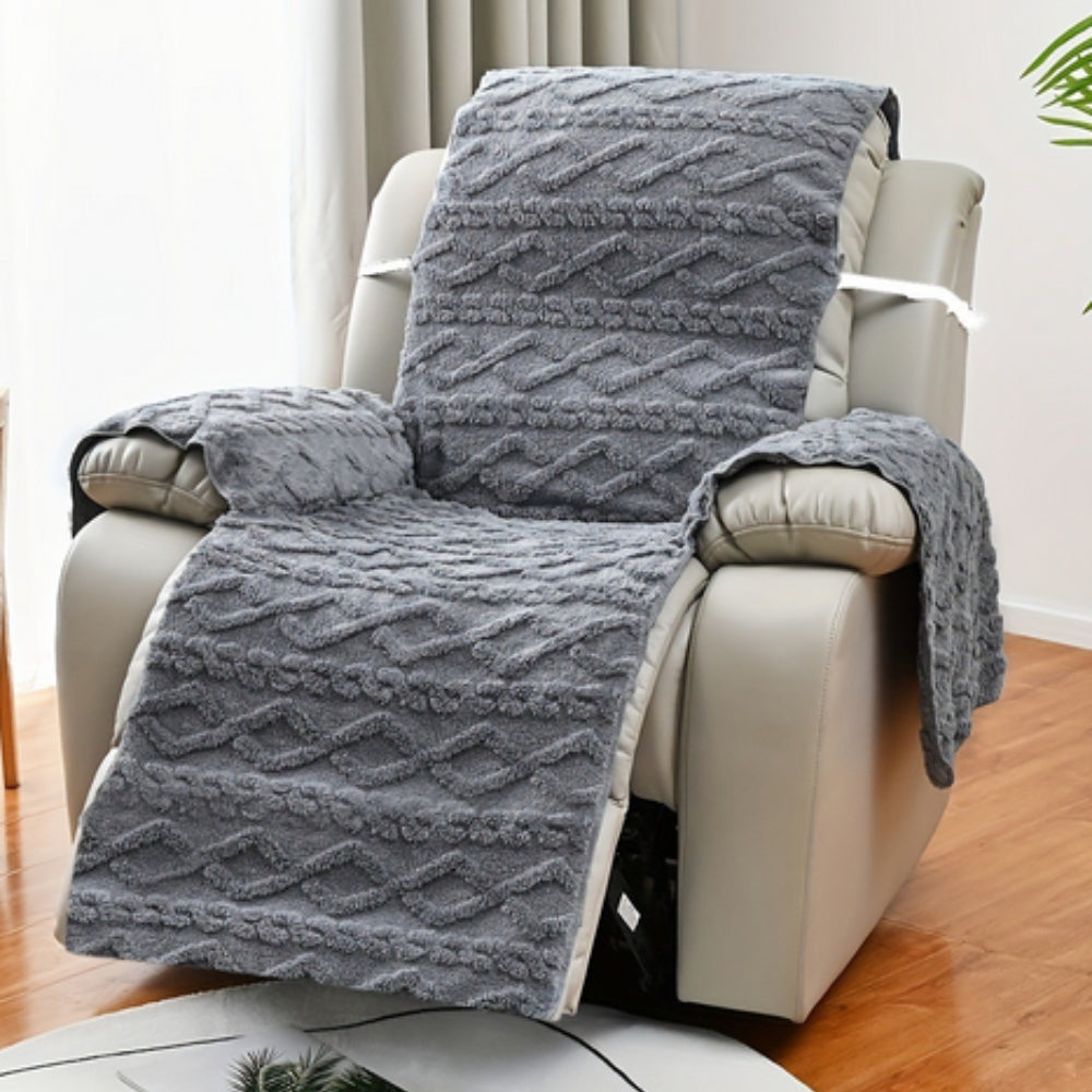 Non-Slip Quilted Diamond Microfiber Recliner Slipcover