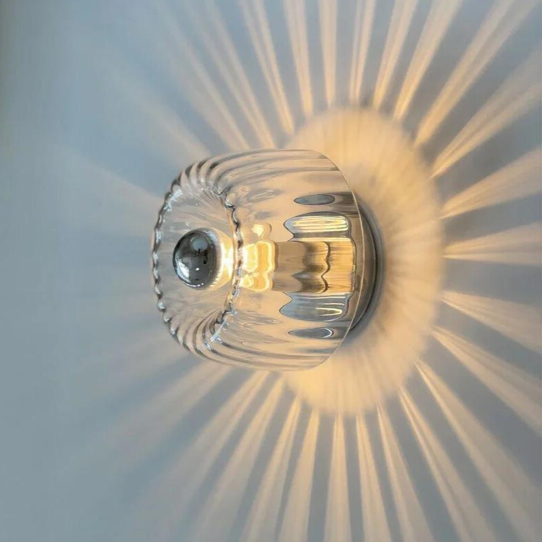 Nordic Bauhaus Glass Wall Sconce (Silver & Gold)