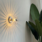 Nordic Bauhaus Glass Wall Sconce (Silver & Gold)