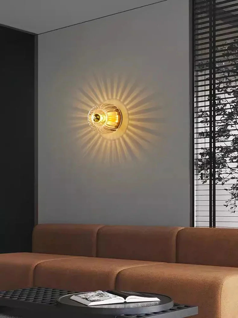 Nordic Bauhaus Glass Wall Sconce (Silver & Gold)