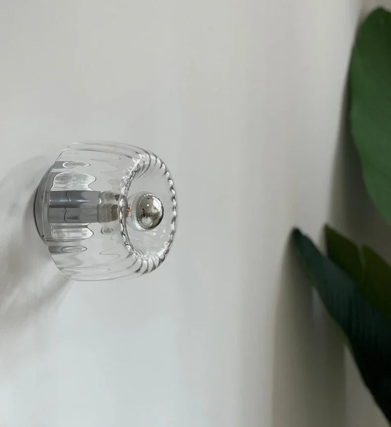 Nordic Bauhaus Glass Wall Sconce (Silver & Gold)