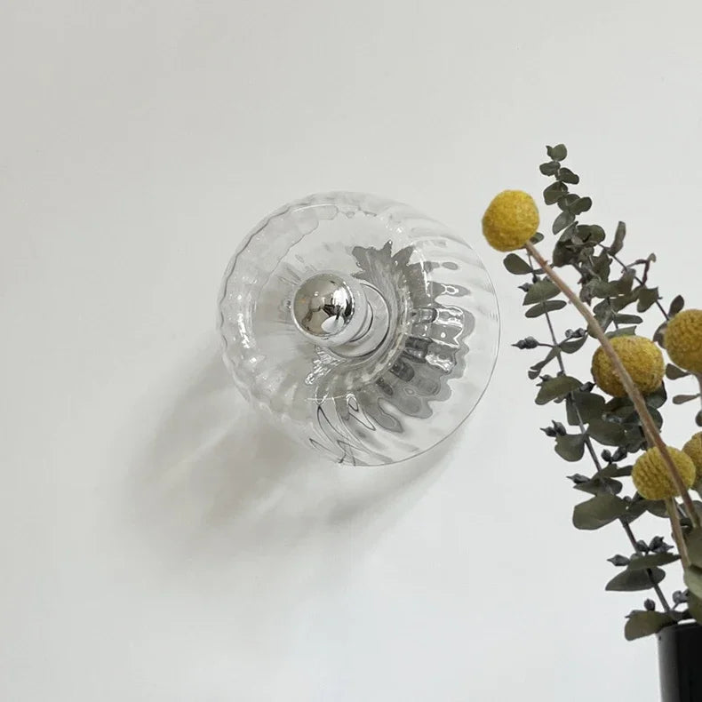 Nordic Bauhaus Glass Wall Sconce (Silver & Gold)