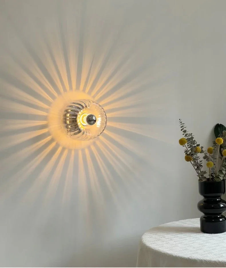 Nordic Bauhaus Glass Wall Sconce (Silver & Gold)