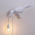 Nordic Crow Sculptural LED Table Lamp (Wall-Mount Option)