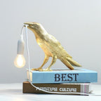 Nordic Crow Sculptural LED Table Lamp (Wall-Mount Option)