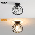 Nordic Glass & Crystal Flush Mount Ceiling Light