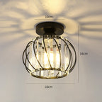 Nordic Glass & Crystal Flush Mount Ceiling Light