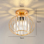 Nordic Glass & Crystal Flush Mount Ceiling Light