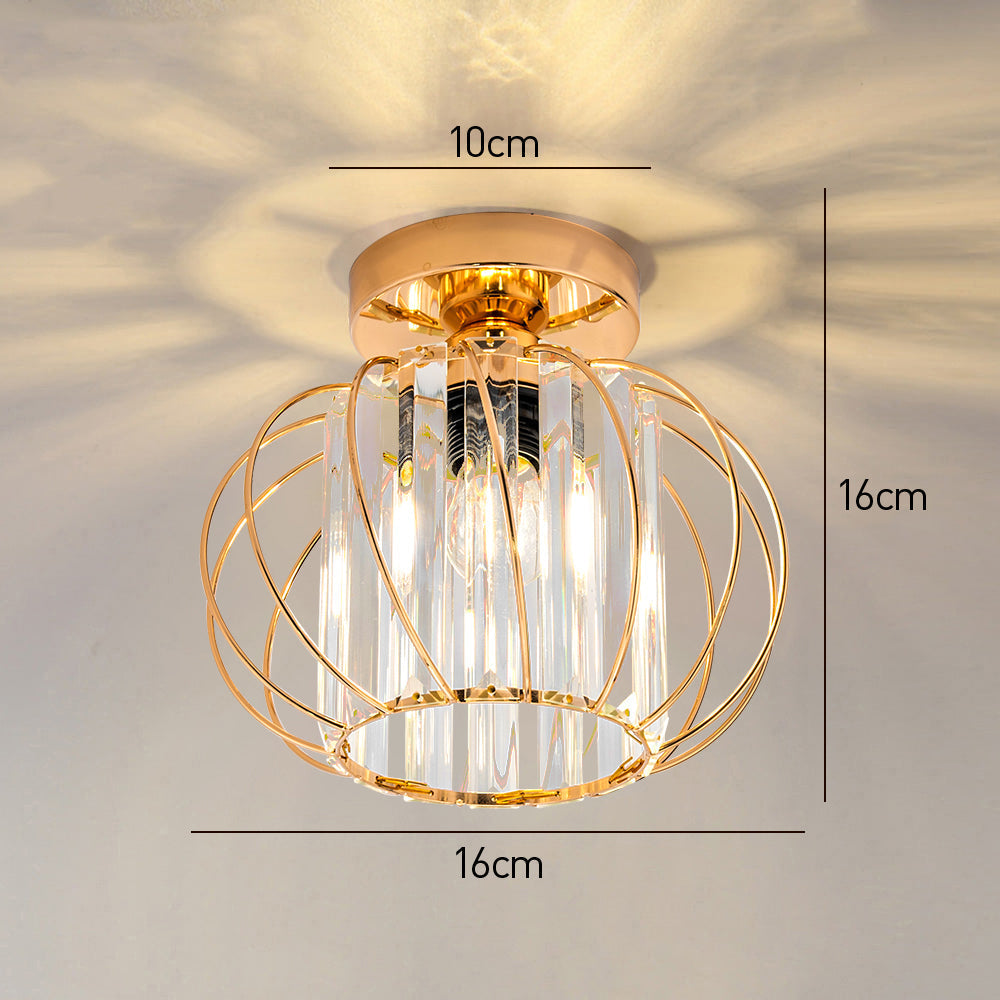 Nordic Glass & Crystal Flush Mount Ceiling Light