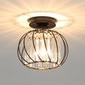 Nordic Glass & Crystal Flush Mount Ceiling Light