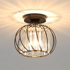 Nordic Glass & Crystal Flush Mount Ceiling Light