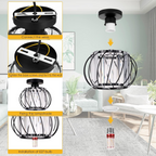 Nordic Glass & Crystal Flush Mount Ceiling Light