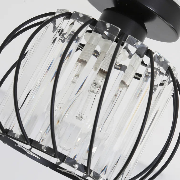 Nordic Glass & Crystal Flush Mount Ceiling Light