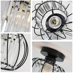Nordic Glass & Crystal Flush Mount Ceiling Light
