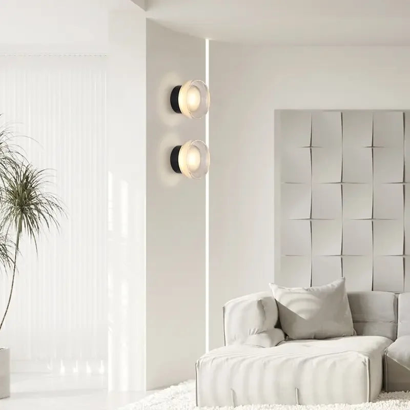 Nordic Stained Glass Three-Color LED Wall Sconce