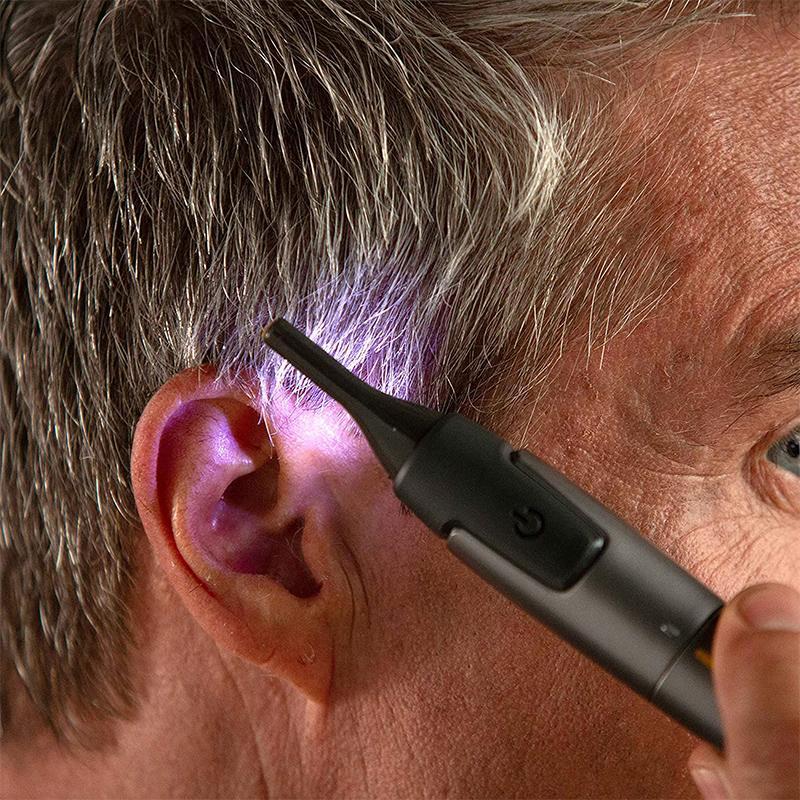 Nose, Ear & Eyebrow Trimmer Titanium-Coated Blades LED Light