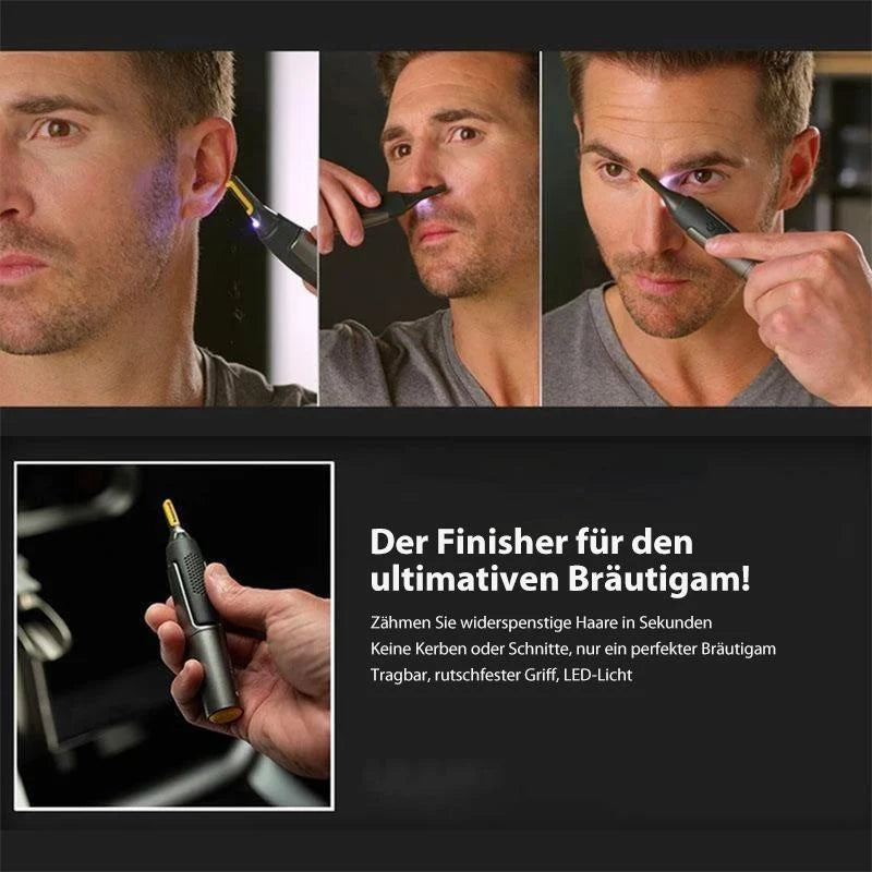 Nose, Ear & Eyebrow Trimmer Titanium-Coated Blades LED Light