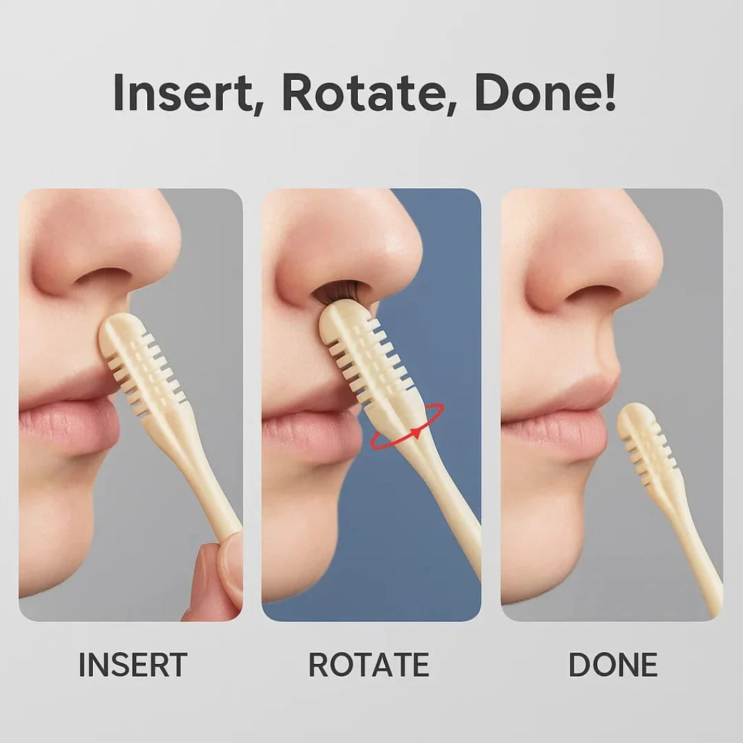 Nose Hair Trimmer 360 Degree Rotating Head Compact & Travel-Friendly