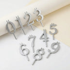 Number Candle Holder Set Reusable Clear 3.94 Inch
