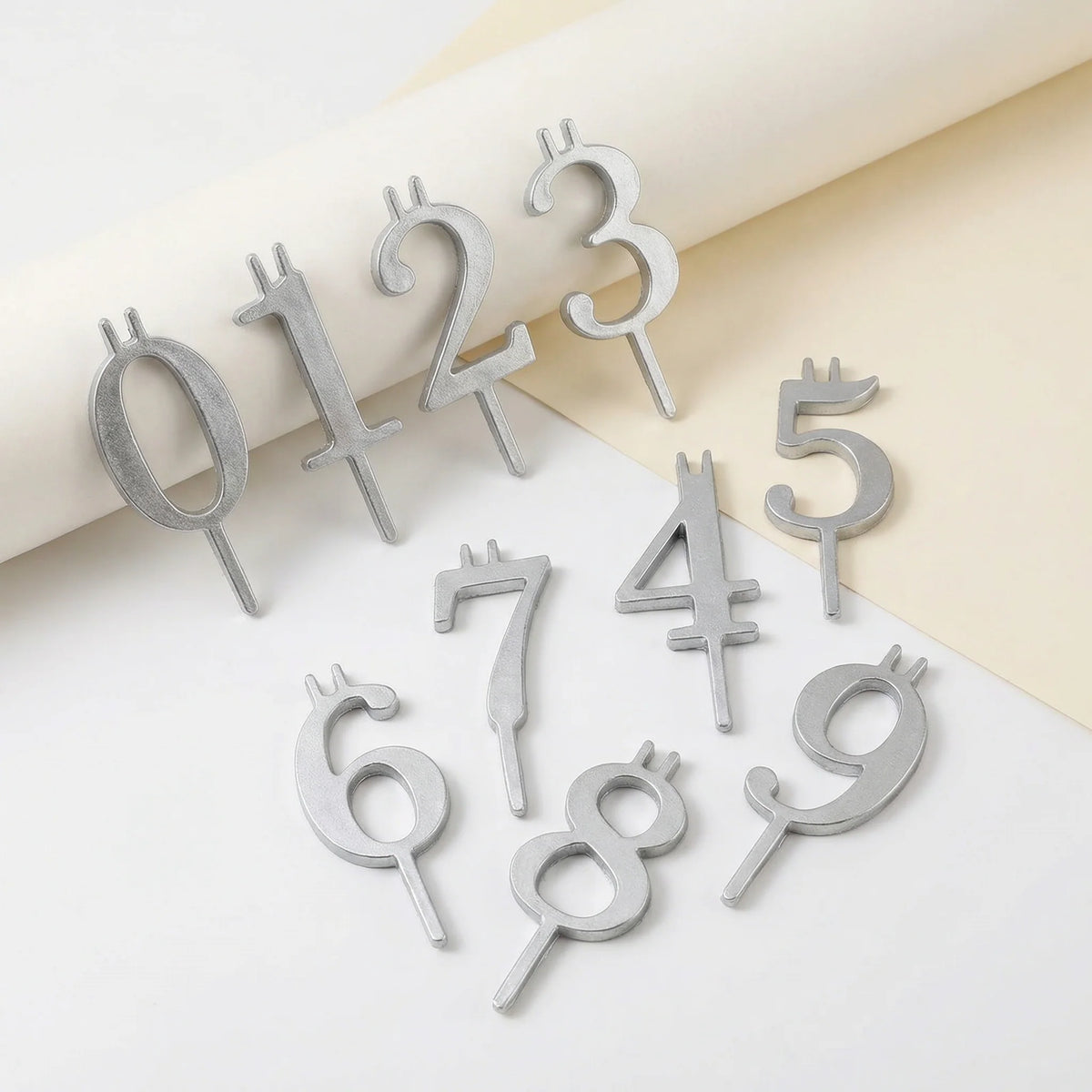 Number Candle Holder Set Reusable Clear 3.94 Inch