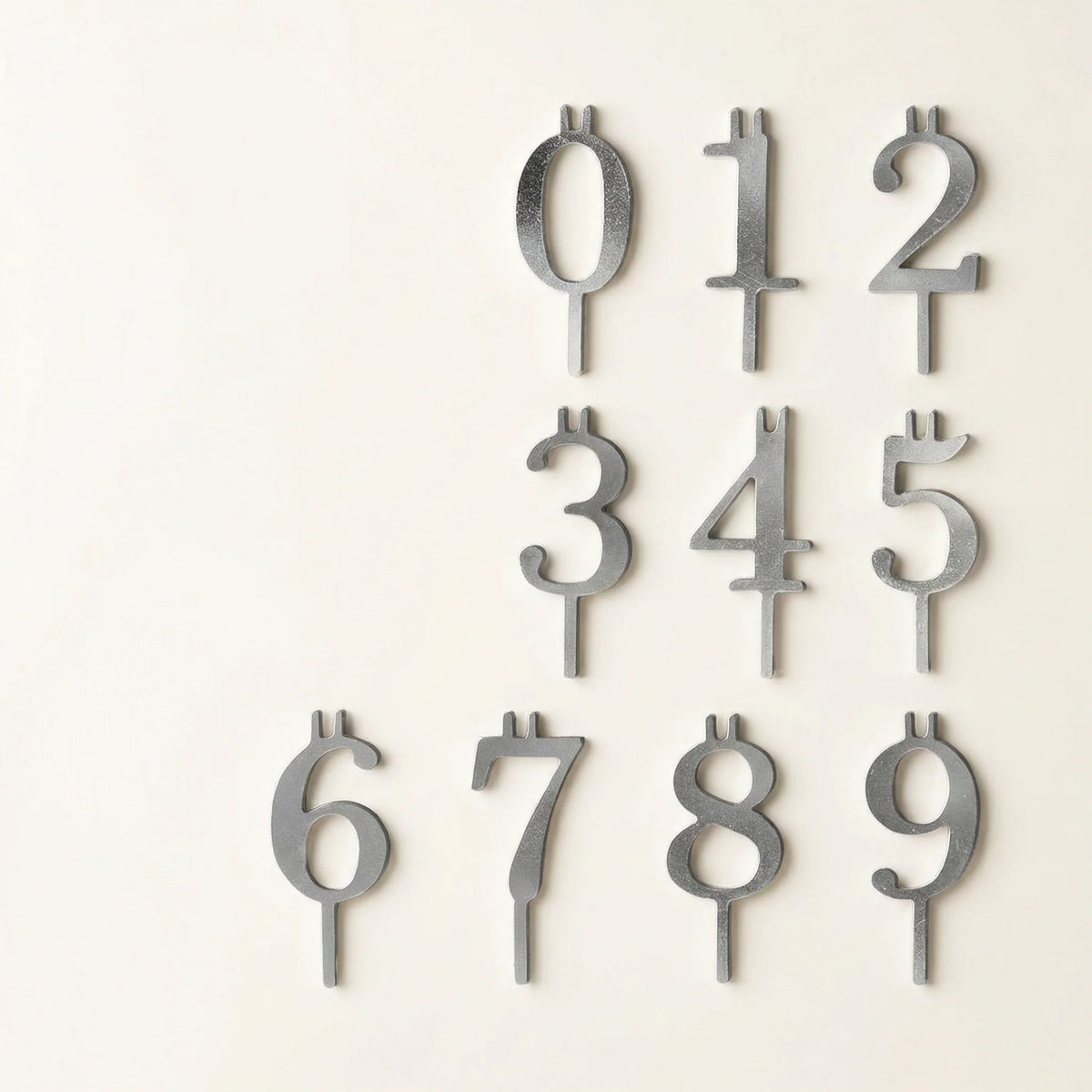 Number Candle Holder Set Reusable Clear 3.94 Inch