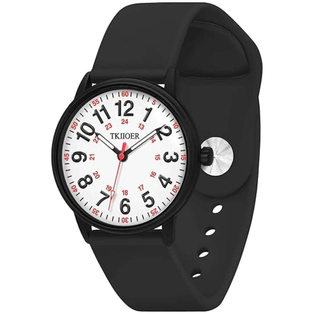 Nurse Clip-On Watch Waterproof Luminous Second Hand
