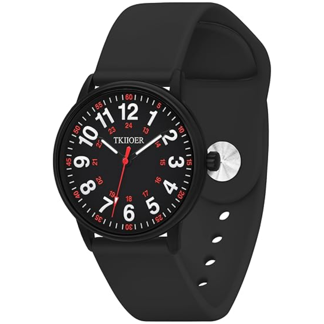Nurses Watch Luminous Dial Second Hand 50M Water Resistant