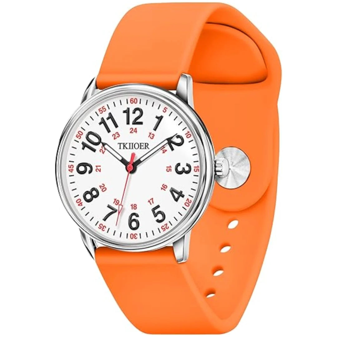 Nurses Watch Luminous Dial & Second Hand 50M Water Resistant