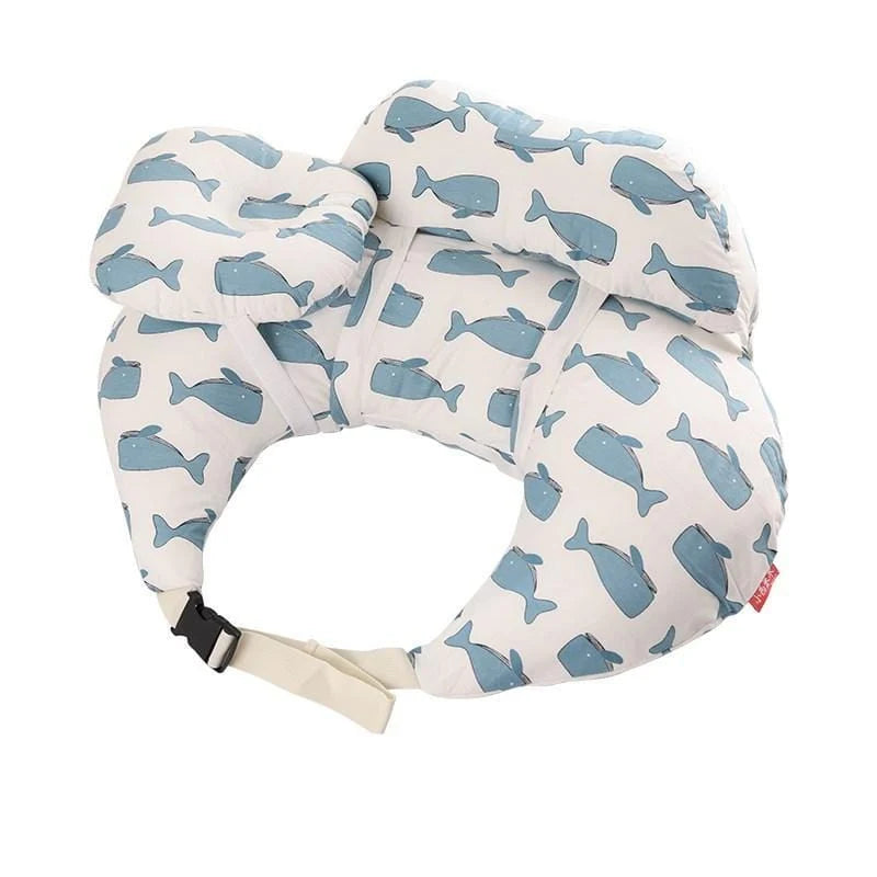 Nursing Pillow Ergonomic Support Adjustable Waist Strap & Removable Cover