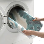 Ocean Wave Microfiber Plush Non-Slip Bath Mat