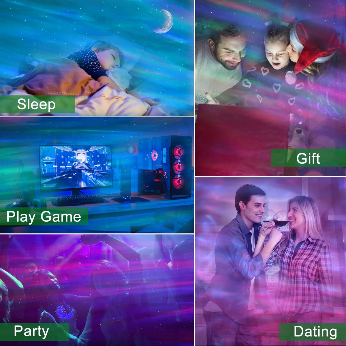 Ocean Wave Projector LED & Bluetooth Speaker Voice Control