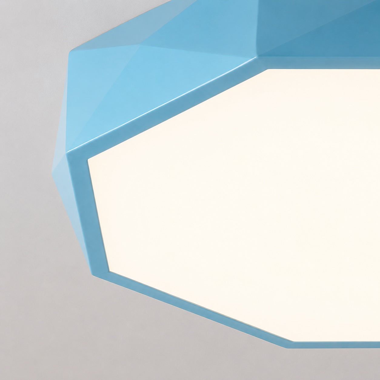 Octagonal Metal Remote-Dimmable LED Flush Mount Ceiling Light