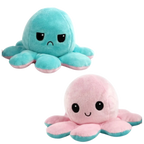 Octopus Plush Reversible Dual-Expression Soft Cotton
