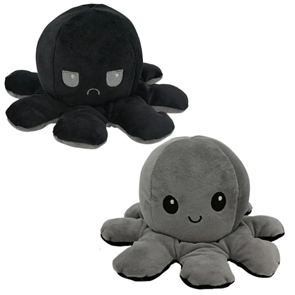 Octopus Plush Reversible Dual-Expression Soft Cotton