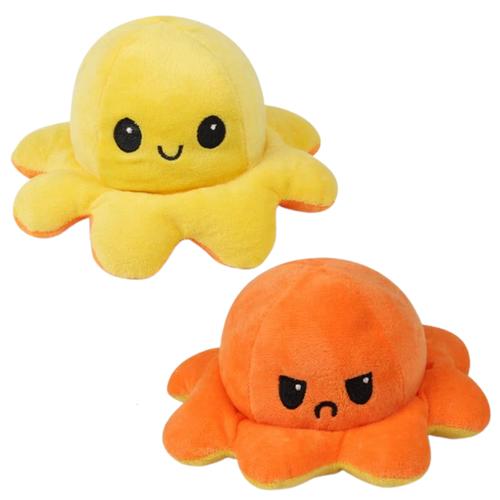 Octopus Plush Reversible Dual-Expression Soft Cotton