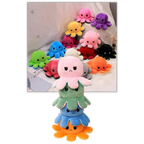 Octopus Plush Reversible Dual-Expression Soft Cotton