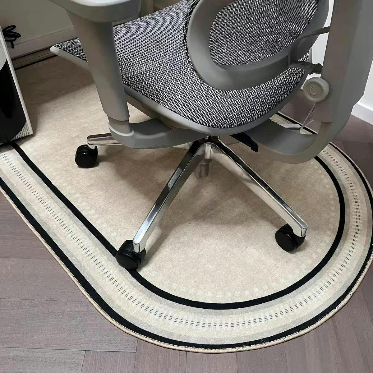 Office Chair Mat Short-Pile Velvet & Anti-Slip Backing