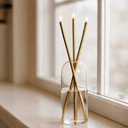 Oil Candle Refillable Mineral Oil Glass & Stainless Steel