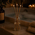 Oil Candle Refillable Mineral Oil Glass & Stainless Steel