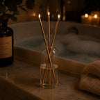 Oil Candle Refillable Mineral Oil Glass & Stainless Steel