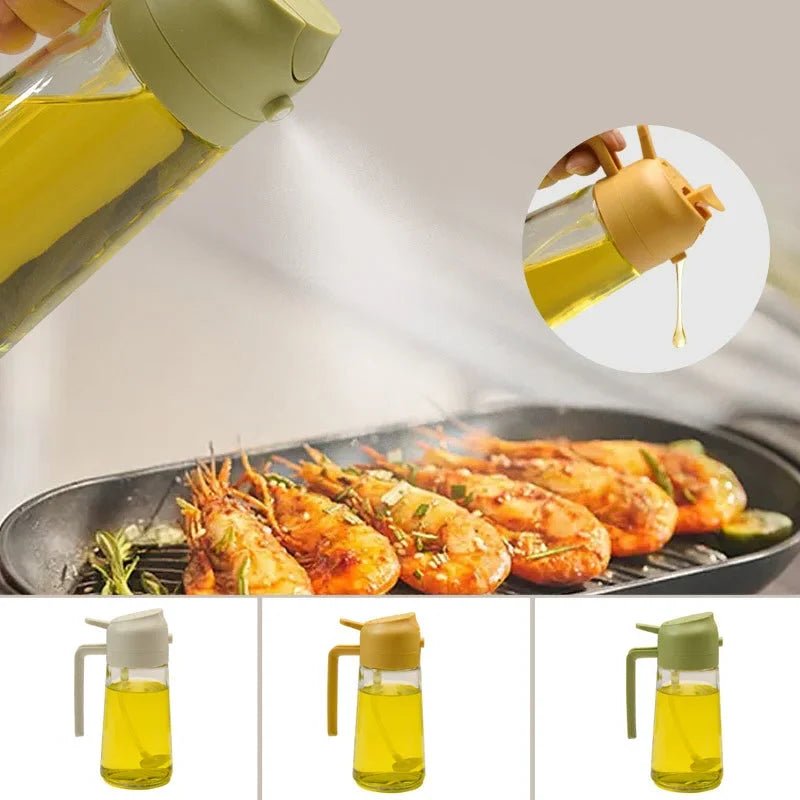 Oil Dispenser Glass Dual Pour & Measured Spray
